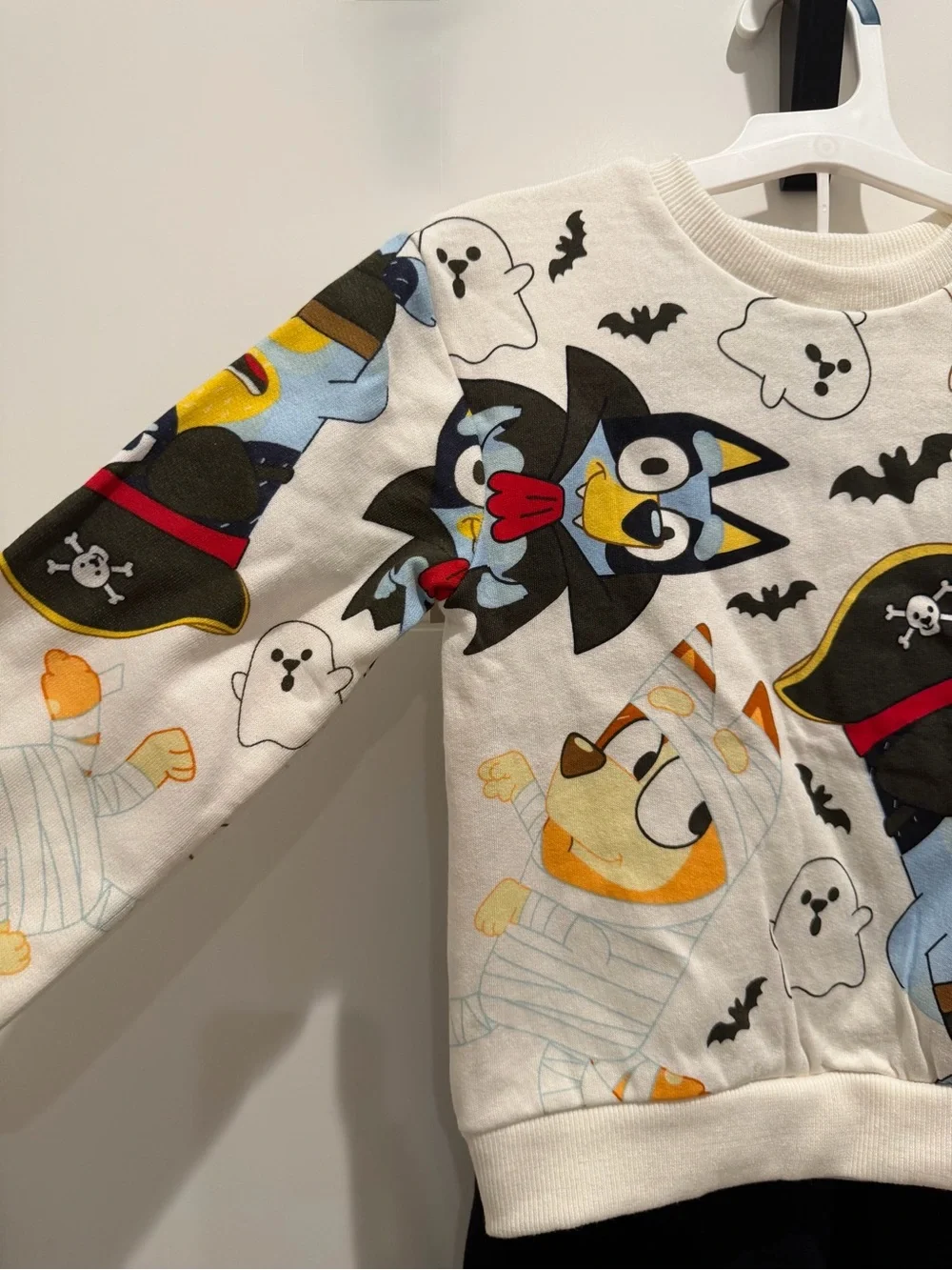 New 5T Bluey Sweatshirt Sweatpants Set Halloween Pirate Long Sleeve Kids Toddler